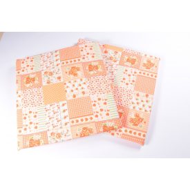 Narancs pecswörk mintás ülőpárna