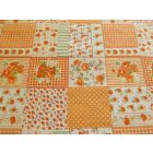 Narancs pecswörk mintás ülőpárna