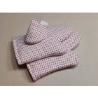 S-es Piros tűpöttyös edényfogó kesztyű+ fedőfogó