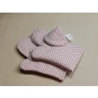 S-es Piros tűpöttyös edényfogó kesztyű+ fedőfogó