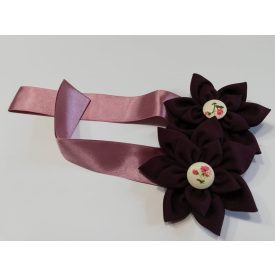 Textilvirágos mágneses elkötő,lila