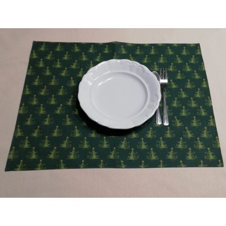 Zöld mintás tányéralátét