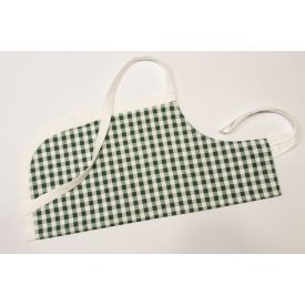 Zöld kockás fodros kötény 