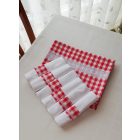 Tányéralátét szett,piros kockás 