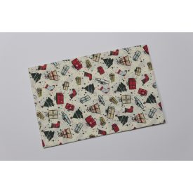 70 cm X 70 cm karácsonyi mintás asztalterítő