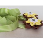 Zöld szallagos függöny elkötő