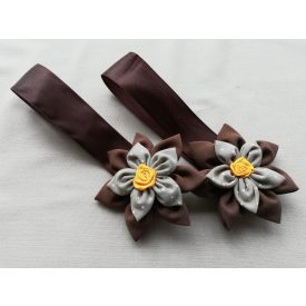 Mágneses függöny elkötő barna