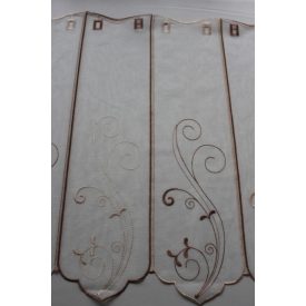 Barna hímzett vitrázs 60 cm magas