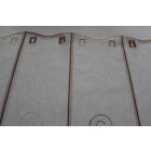 Barna hímzett vitrázs 60 cm magas