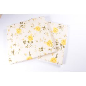 Sárga angol rózsás mintás párna