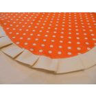 Narancssárga pöttyös fodros kötény