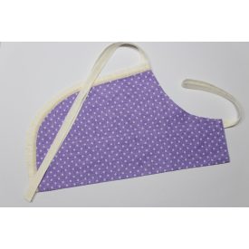 Csipkés lila kötény 