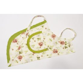 Angol rózsás zsebes fodros kötény 