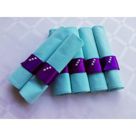 Textil szalvéta lila szalvétagyürűvel