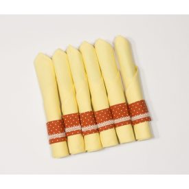 6 db-os szalvéta szett szalvétagyűrűvel