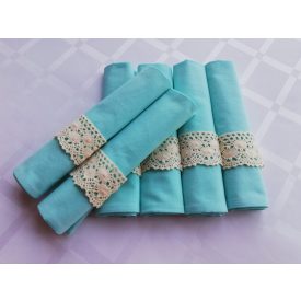 Textil szalvéta csipke szalvétagyürűvel