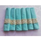 Textil szalvéta csipke szalvétagyürűvel